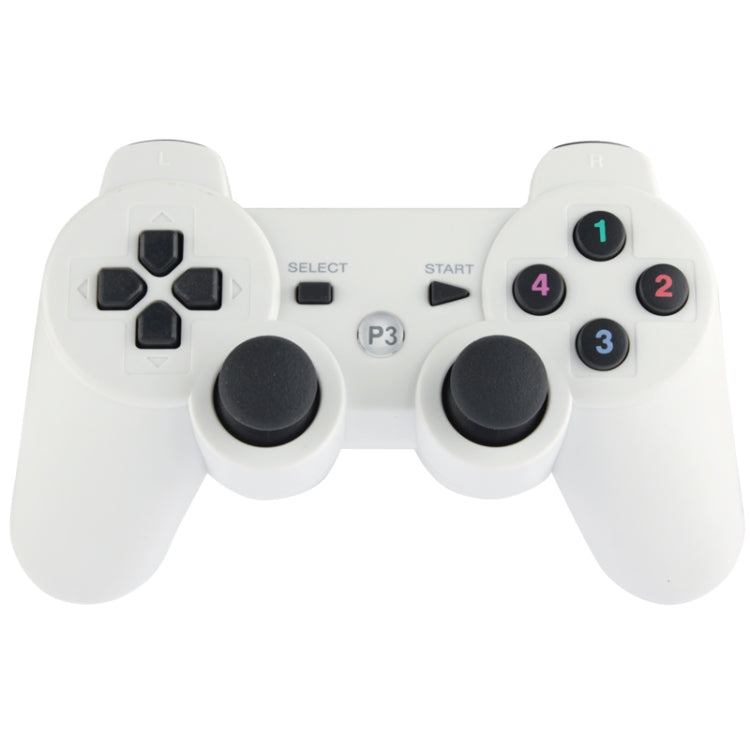Double Shock III Wireless Controller, Manette Sans Fil Double Shock III for Sony PS3, Has Vibration Action(with logo)(White) - Gamepads by PMC TechLife | Online Shopping South Africa | PMC TechLife