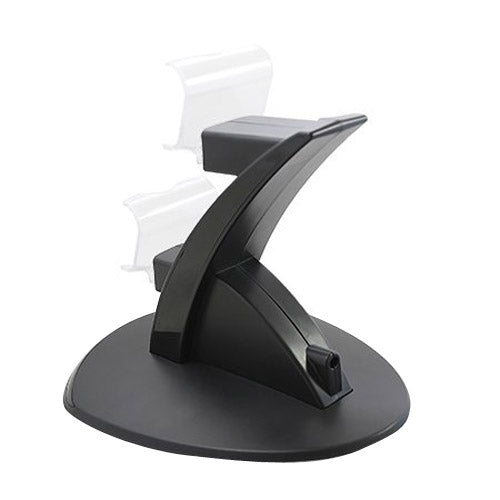 2 x USB Charging Dock Station Stand / Controller Charging Stand for PS4(Black) - Charger & Power by PMC Jewellery | Online Shopping South Africa | PMC Jewellery