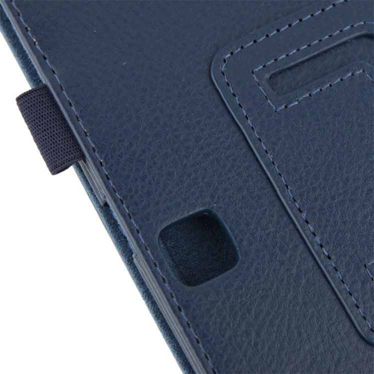 Litchi Texture Flip Leather Case with Holder for Galaxy Tab 4 10.1 / T530(Dark Blue) - Other Galaxy Tab PC by PMC TechLife | Online Shopping South Africa | PMC TechLife | Buy Now Pay Later Mobicred