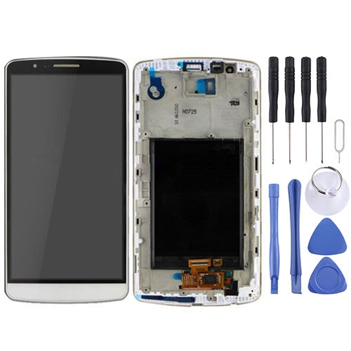 LCD Display + Touch Panel with Frame for LG G3 / D850 / D851 / D855 / VS985(White) - free shipping - PMC TechLife - Order now!