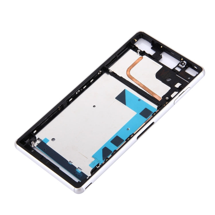 Front Housing LCD Frame Bezel Plate  for Sony Xperia Z3 / L55w / D6603(White) - Frame Bezel Plate by PMC Jewellery | Online Shopping South Africa | PMC Jewellery