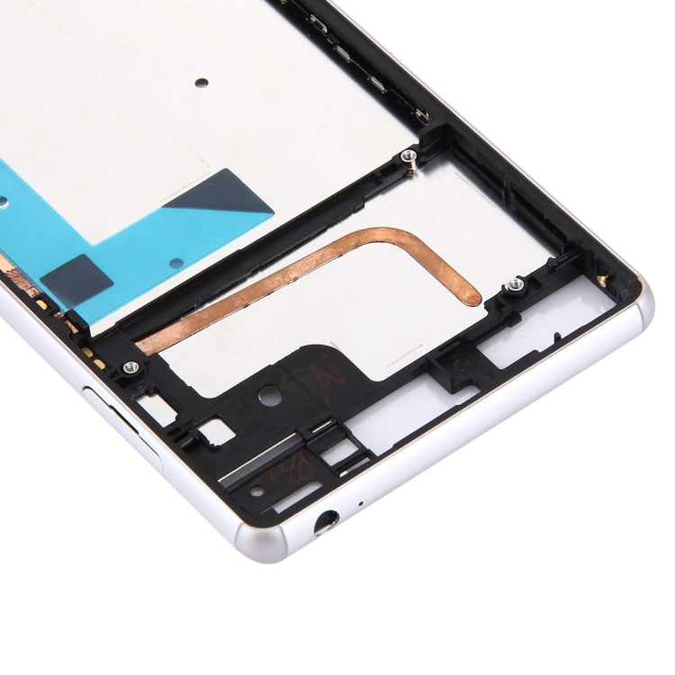 Front Housing LCD Frame Bezel Plate  for Sony Xperia Z3 / L55w / D6603(White) - Frame Bezel Plate by PMC Jewellery | Online Shopping South Africa | PMC Jewellery