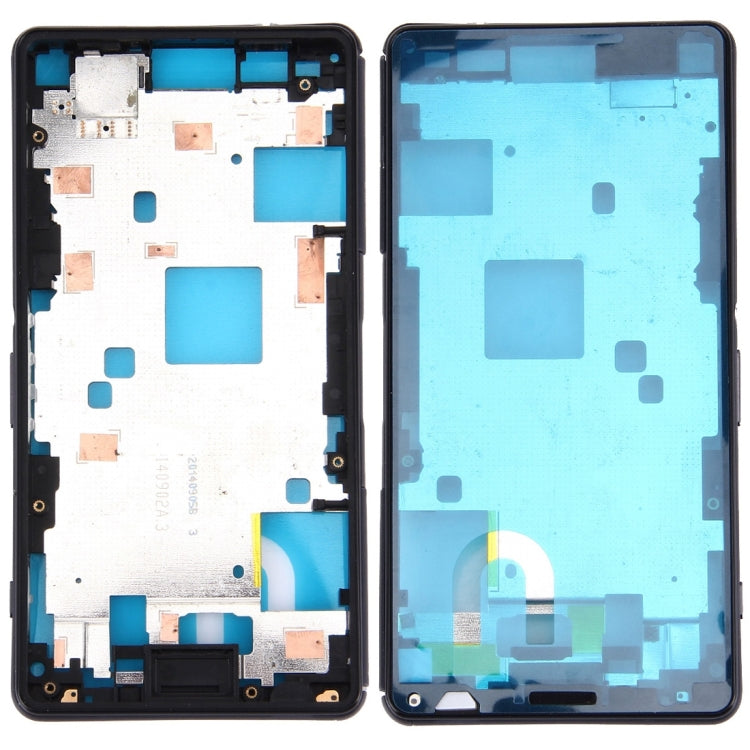 Front Housing LCD Frame Bezel Plate for Sony Xperia Z3 Compact / D5803 / D5833(Black) - Frame Bezel Plate by PMC TechLife | Online Shopping South Africa | PMC TechLife