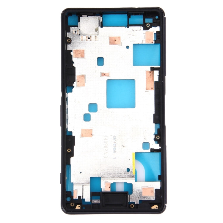 Front Housing LCD Frame Bezel Plate for Sony Xperia Z3 Compact / D5803 / D5833(Black) - Frame Bezel Plate by PMC TechLife | Online Shopping South Africa | PMC TechLife