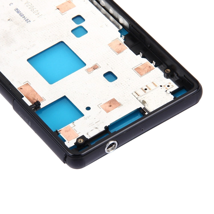 Front Housing LCD Frame Bezel Plate for Sony Xperia Z3 Compact / D5803 / D5833(Black) - Frame Bezel Plate by PMC TechLife | Online Shopping South Africa | PMC TechLife