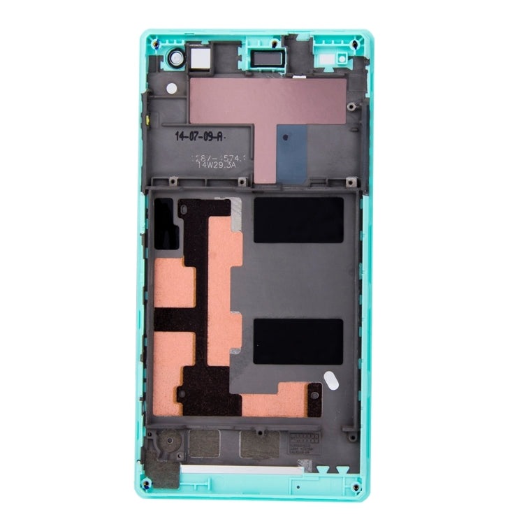 Front Housing  with Adhesive for Sony Xperia C3(Green) - Frame Bezel Plate by PMC TechLife | Online Shopping South Africa | PMC TechLife