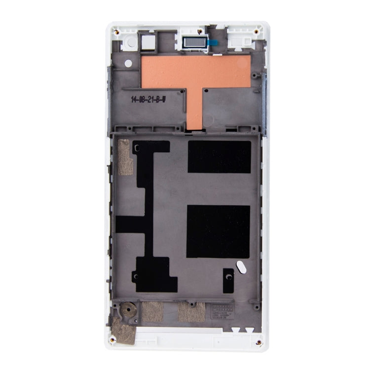 Front Housing  with Adhesive for Sony Xperia C3(White) - Frame Bezel Plate by PMC TechLife | Online Shopping South Africa | PMC TechLife