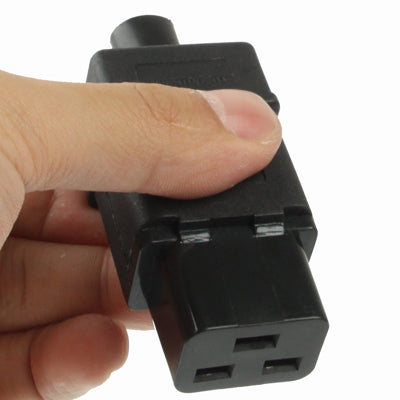 3 Prong Female AC Wall Universal Travel Power Socket Plug Adaptor(Black) - Plug Adaptor by PMC TechLife | Online Shopping South Africa | PMC TechLife