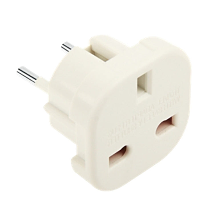 High Quality UK Plug to EU Plug AC Wall Universal Travel Power Socket Plug Adaptor(White) - Plug Adaptor by PMC TechLife | Online Shopping South Africa | PMC TechLife