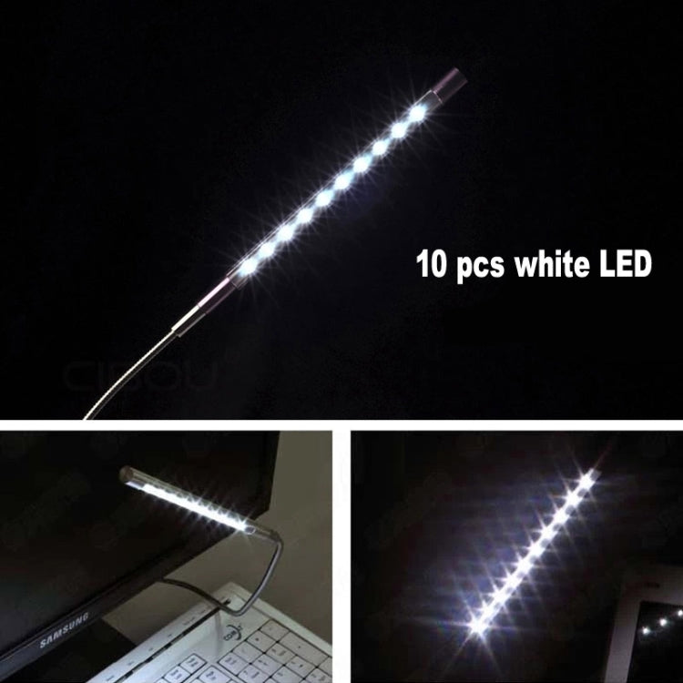 10-LED Portable Ultra Bright USB LED Light(Black) - USB Light by PMC TechLife | Online Shopping South Africa | PMC TechLife | Buy Now Pay Later Mobicred