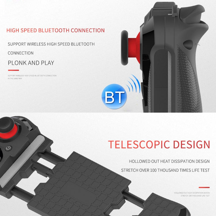 One-hand Stretch Retractable Bluetooth Gamepad, Bluetooth Distance: 10m, For Android, iOS Mobile Phone Below 6.8 inch - Controller Gamepad by PMC TechLife | Online Shopping South Africa | PMC TechLife
