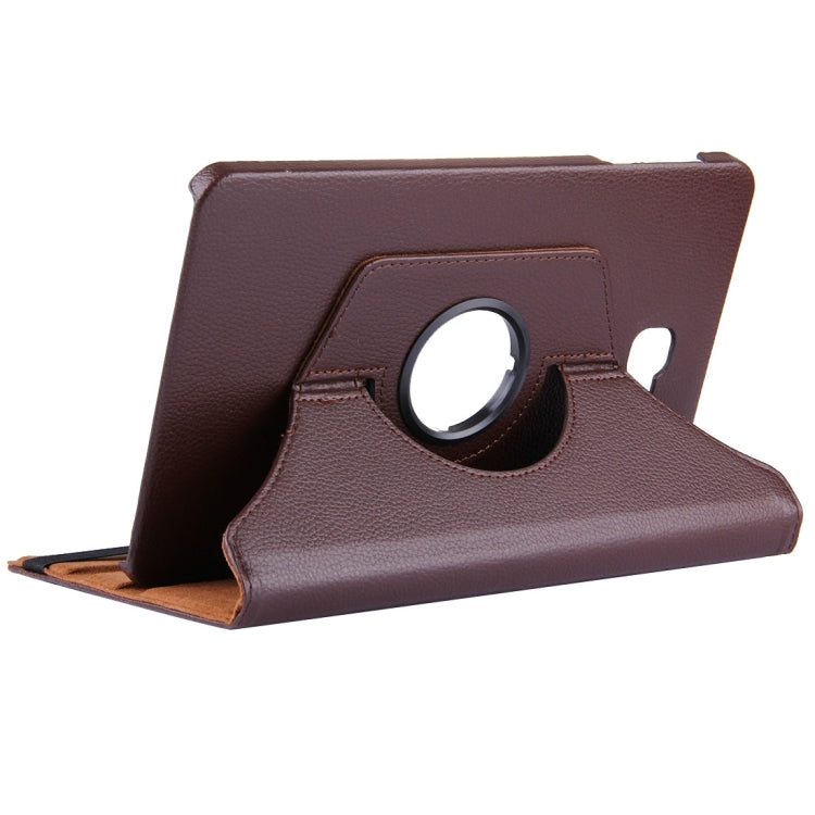 For Galaxy Tab A 10.1 / T580 Litchi Texture Horizontal Flip 360 Degrees Rotation Leather Case with Holder(Brown) - Tab A 10.1 by PMC TechLife | Online Shopping South Africa | PMC TechLife | Buy Now Pay Later Mobicred