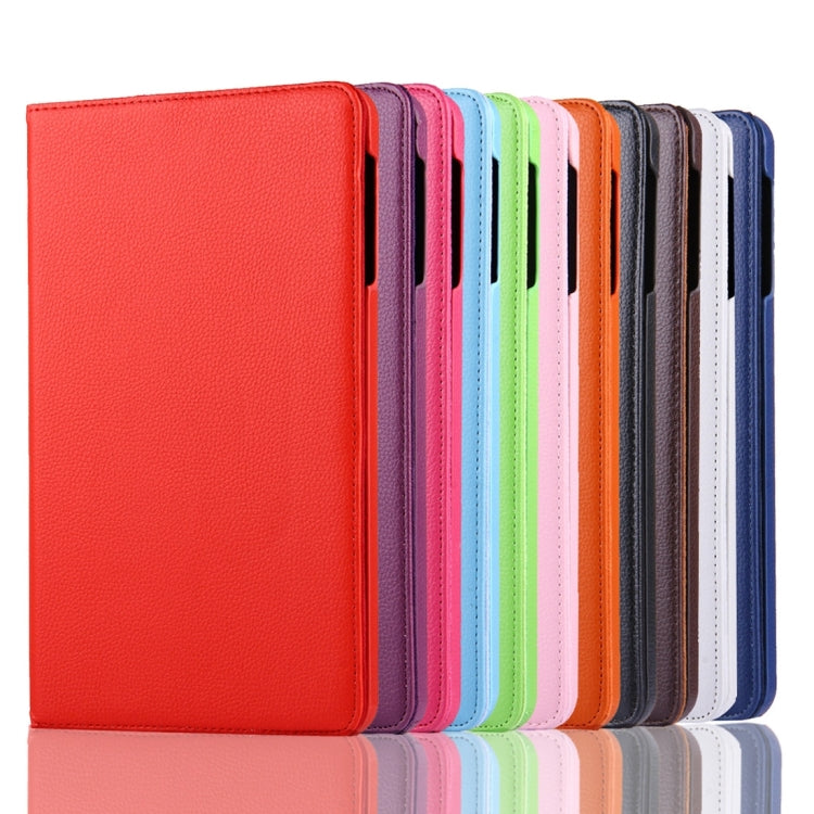 For Galaxy Tab A 10.1 / T580 Litchi Texture Horizontal Flip 360 Degrees Rotation Leather Case with Holder(Brown) - Tab A 10.1 by PMC TechLife | Online Shopping South Africa | PMC TechLife | Buy Now Pay Later Mobicred