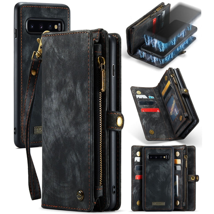 For Samsung Galaxy S10 CaseMe-008 Detachable Multifunctional Flip Leather Phone Case(Black) - Galaxy Phone Cases by CaseMe | Online Shopping South Africa | PMC TechLife | Buy Now Pay Later Mobicred