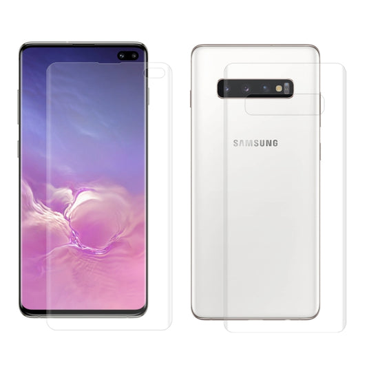 ENKAY Hat-Prince 0.1mm 3D Full Screen Protector Explosion-proof Hydrogel Film Front + Back for   Galaxy S10+, TPU+TPE+PET Material (Transparent) - For Samsung by ENKAY | Online Shopping South Africa | PMC Jewellery | Buy Now Pay Later Mobicred