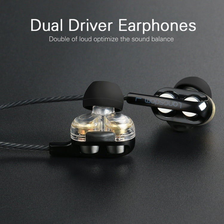 Langsdom Double Moving Coil with Wheat Headset(Black) - Bluetooth Earphone by Langsdom | Online Shopping South Africa | PMC TechLife