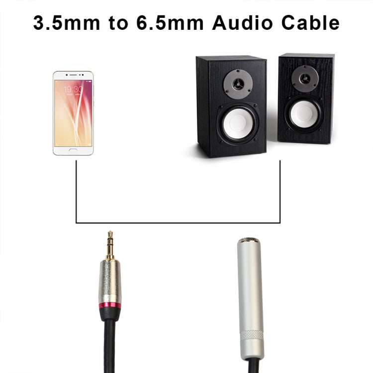 REXLIS TC128MF 3.5mm Male to 6.5mm Female Audio Adapter Cable, Length: 1m - Audio Adapter by REXLIS | Online Shopping South Africa | PMC TechLife | Buy Now Pay Later Mobicred