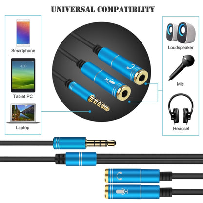 2 in 1 3.5mm Male to Double 3.5mm Female TPE High-elastic Audio Cable Splitter, Cable Length: 32cm(Silver) - Cable & Splitter by PMC Jewellery | Online Shopping South Africa | PMC Jewellery