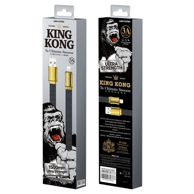 WK WDC-139 3A USB to USB-C / Type-C King Kong Series Data Cable(Gold) - USB-C & Type-C Cable by WK | Online Shopping South Africa | PMC Jewellery | Buy Now Pay Later Mobicred