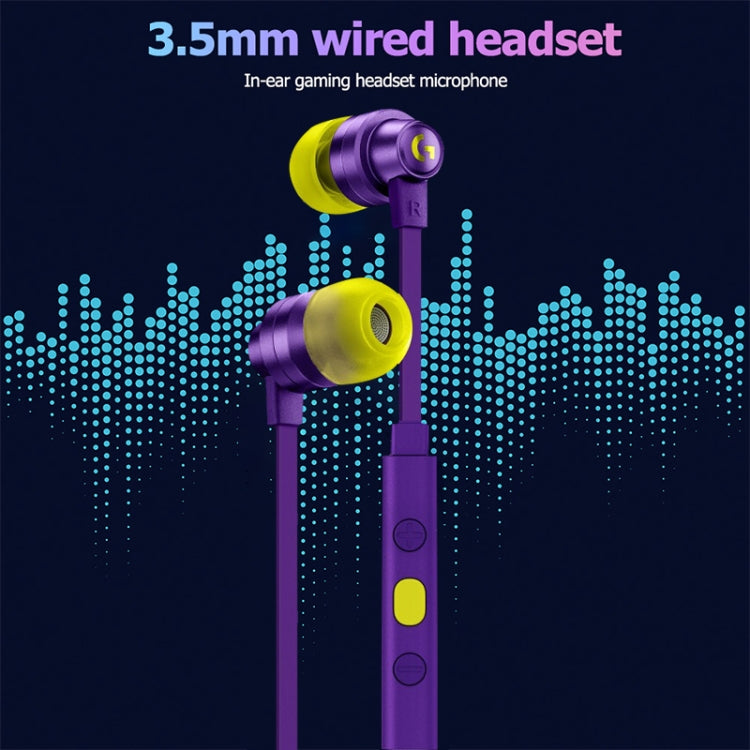 Logitech G333 In-ear Gaming Wired Earphone with Microphone, Standard Version(Purple) - In Ear Wired Earphone by Logitech | Online Shopping South Africa | PMC Jewellery