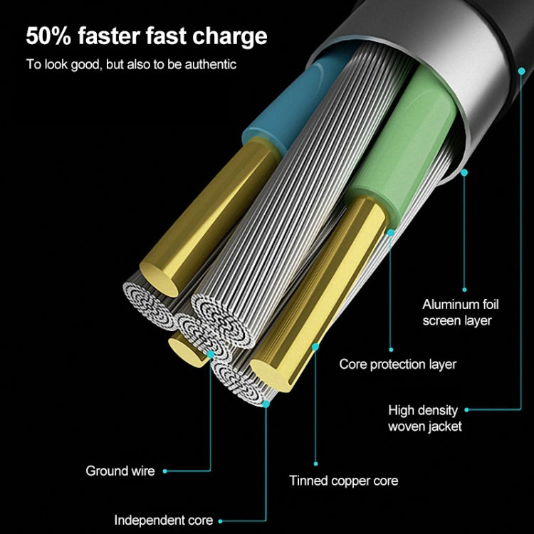 IVON CA52 2.4A USB to Type-C + Micro USB 2 in 1 Charging Sync Data Cable, Length: 1m (Silver) - Multifunctional Cable by IVON | Online Shopping South Africa | PMC TechLife | Buy Now Pay Later Mobicred
