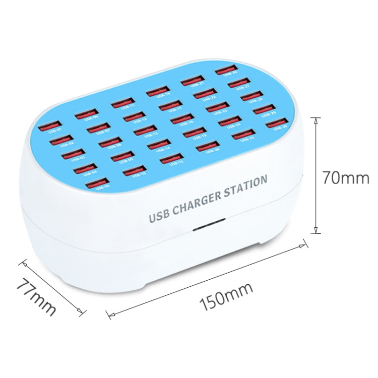 830 180W 30 USB Ports Multifunction Smart Charger Station AC100-240V, US Plug (White) - Multifunction Charger by PMC TechLife | Online Shopping South Africa | PMC TechLife