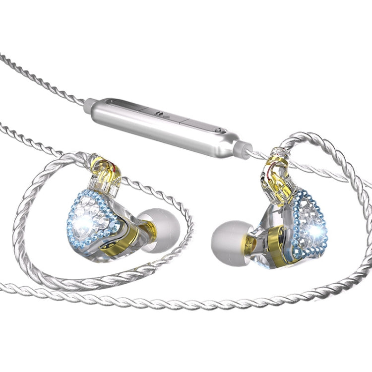 CVJ Liuli 3.5mm In-ear Wired Headset with Microphone, Length 1.25m (Blue) - free shipping - PMC TechLife - Order now!