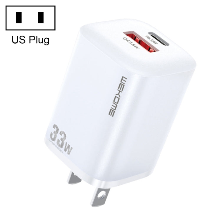 WK WP-U140 33W Power Series USB+USB-C/Type-C Fast Charger, Specifications: US Plug(White) - USB Charger by WK | Online Shopping South Africa | PMC TechLife | Buy Now Pay Later Mobicred