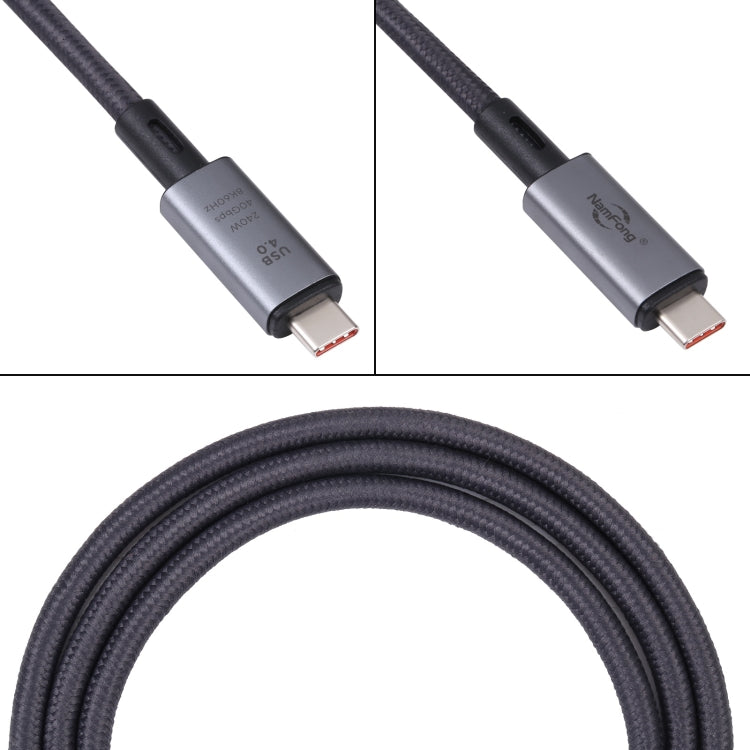 40Gbps 8K USB-C/Type-C to USB-C/Type-C Video Cable Compatible with USB 4, Length: 1m(Black) - Video & Audio Cable by PMC Jewellery | Online Shopping South Africa | PMC Jewellery