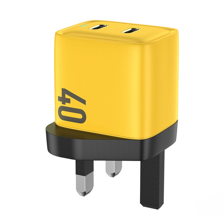 WK WP-U128 40W Dual USB-C/Type-C Interface Gallium Nitride Charger,Specifications: UK Plug - free shipping - PMC TechLife - Order now!