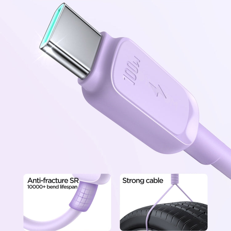 JOYROOM S-CC100A14 Multi-Color Series 100W USB-C / Type-C to USB-C / Type-C Fast Charging Data Cable, Length:1.2m (Purple) - USB-C & Type-C Cable by JOYROOM | Online Shopping South Africa | PMC Jewellery