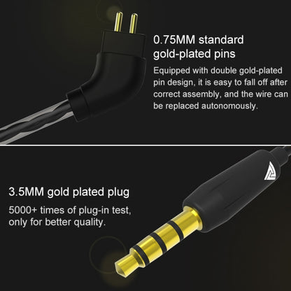 QKZ VK1 Plug-in Design Four-unit Music Headphones, Support for Changing Lines Basic Version - In Ear Wired Earphone by QKZ | Online Shopping South Africa | PMC Jewellery