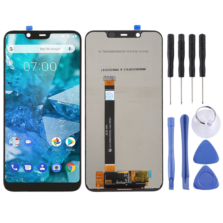 TFT LCD Screen for Nokia X7 / 8.1 / 7.1 Plus TA-1131 with Digitizer Full Assembly (Black) - free shipping - PMC TechLife - Order now!