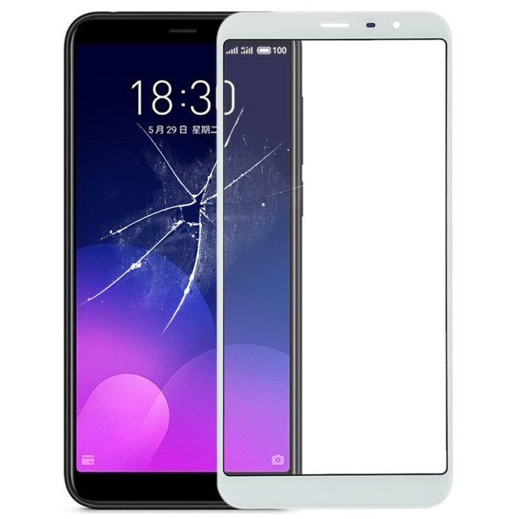 For Meizu M6T Front Screen Outer Glass Lens (White) - Outer Glass Lens by PMC TechLife | Online Shopping South Africa | PMC TechLife