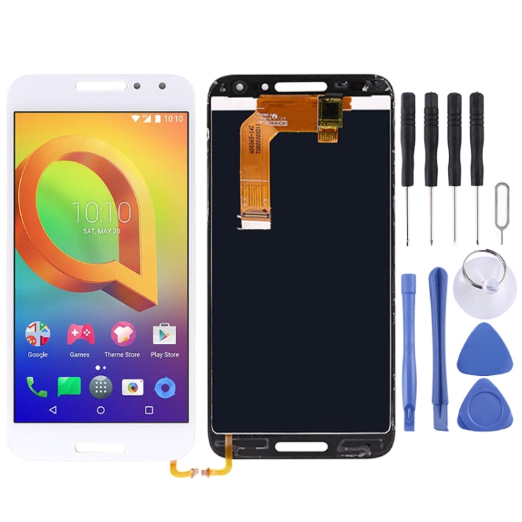 OEM LCD Screen for Alcatel A3 OT5046 5046D 5046X 5046Y with Digitizer Full Assembly (White) - free shipping - PMC TechLife - Order now!