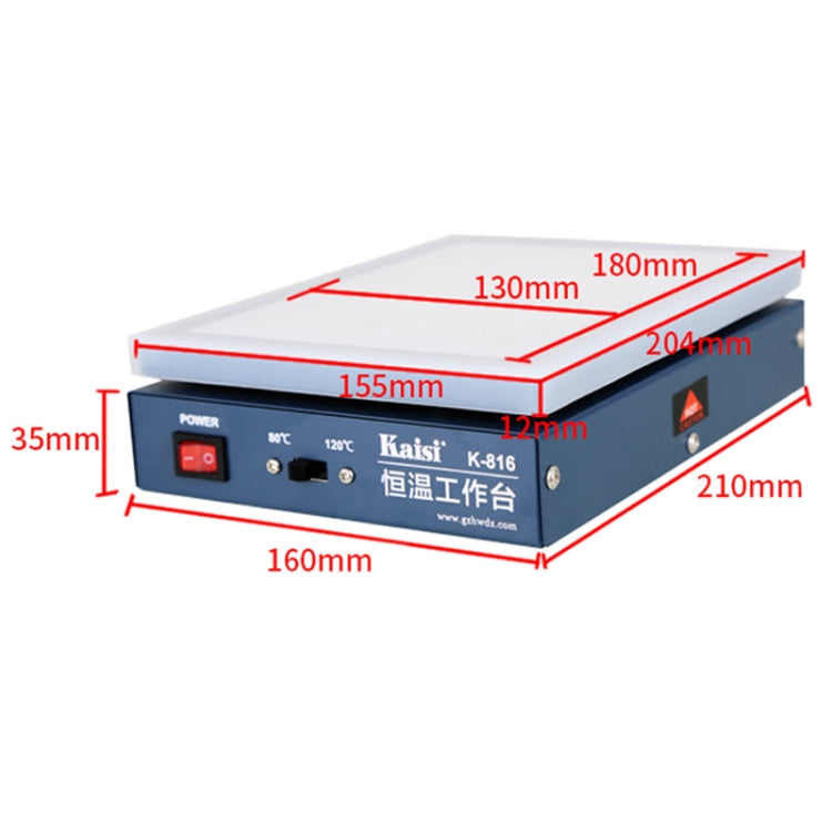 Kaisi K-816 Constant Temperature Heating Plate LCD Screen Open Separator Desoldering Station With Silicone Pad, EU Plug - free shipping - PMC TechLife - Order now!