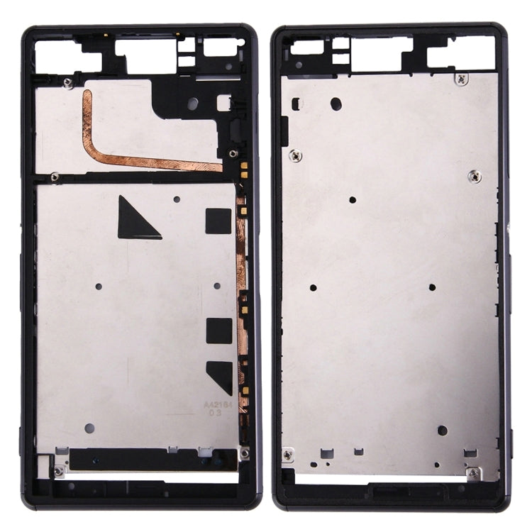 Single SIM Front Housing LCD Frame Bezel for Sony Xperia Z3(Black) - Frame Bezel Plate by PMC TechLife | Online Shopping South Africa | PMC TechLife
