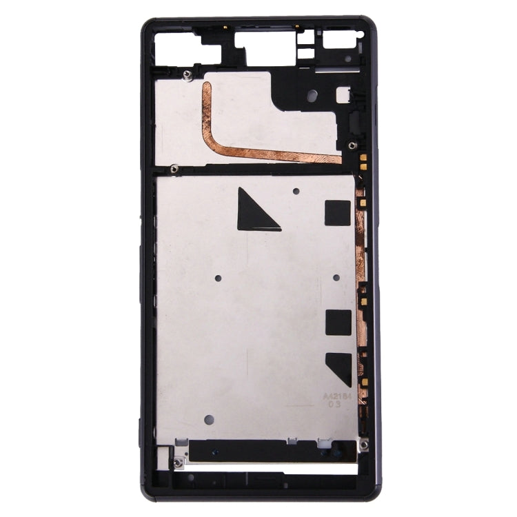 Single SIM Front Housing LCD Frame Bezel for Sony Xperia Z3(Black) - Frame Bezel Plate by PMC TechLife | Online Shopping South Africa | PMC TechLife
