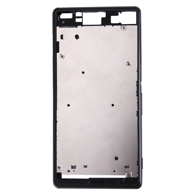 Single SIM Front Housing LCD Frame Bezel for Sony Xperia Z3(Black) - Frame Bezel Plate by PMC TechLife | Online Shopping South Africa | PMC TechLife