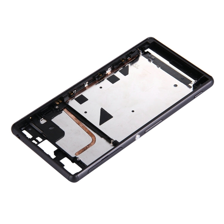 Single SIM Front Housing LCD Frame Bezel for Sony Xperia Z3(Black) - Frame Bezel Plate by PMC TechLife | Online Shopping South Africa | PMC TechLife