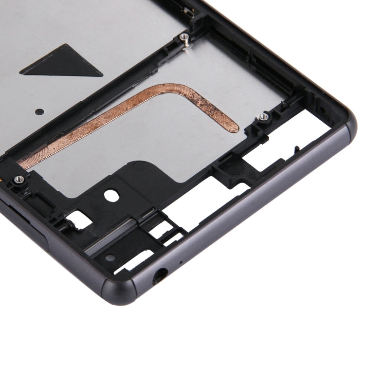 Single SIM Front Housing LCD Frame Bezel for Sony Xperia Z3(Black) - Frame Bezel Plate by PMC TechLife | Online Shopping South Africa | PMC TechLife