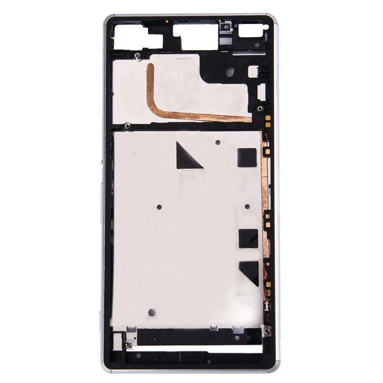 Single SIM Front Housing LCD Frame Bezel for Sony Xperia Z3(White) - Frame Bezel Plate by PMC TechLife | Online Shopping South Africa | PMC TechLife