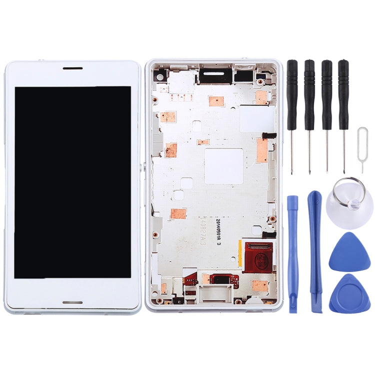 OEM LCD Screen for Sony Xperia Z3 Mini Compact Digitizer Full Assembly with Frame(White) - LCD Screen by PMC Jewellery | Online Shopping South Africa | PMC Jewellery