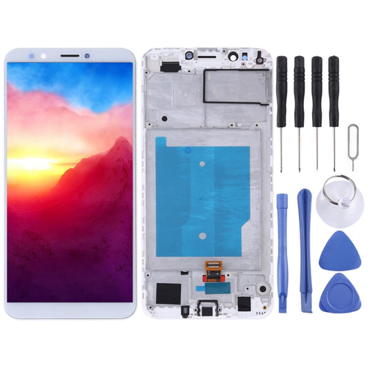 OEM LCD Screen for Huawei Y7 (2018) Digitizer Full Assembly with Frame (White) - LCD Screen by PMC Jewellery | Online Shopping South Africa | PMC Jewellery