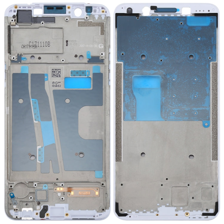 For OPPO A73 / F5 Front Housing LCD Frame Bezel Plate  (White) - Frame Bezel Plate by PMC TechLife | Online Shopping South Africa | PMC TechLife