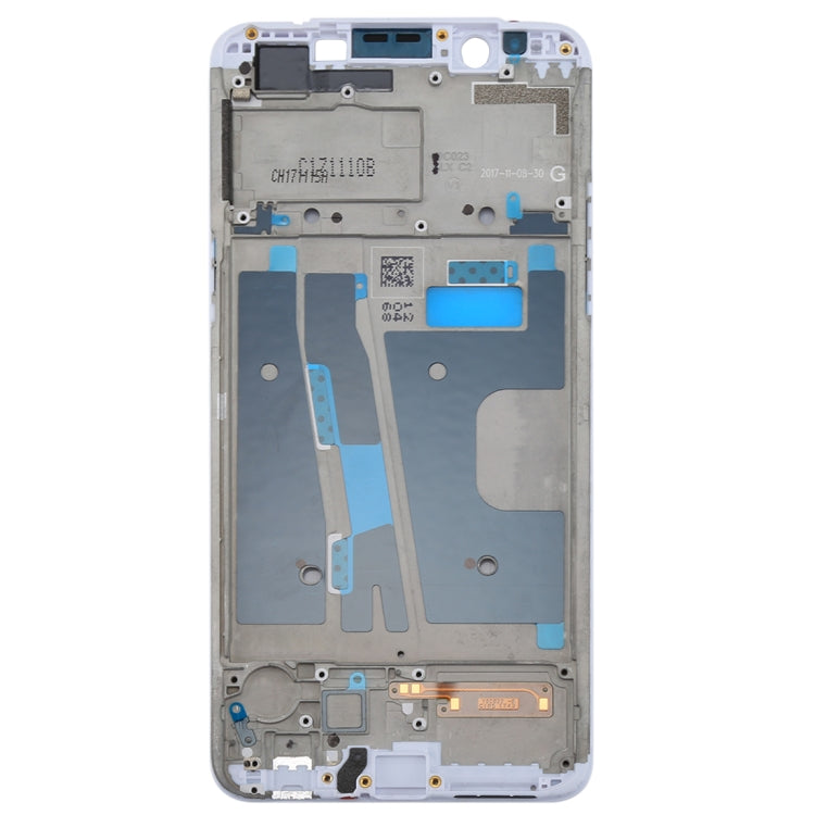 For OPPO A73 / F5 Front Housing LCD Frame Bezel Plate  (White) - Frame Bezel Plate by PMC TechLife | Online Shopping South Africa | PMC TechLife