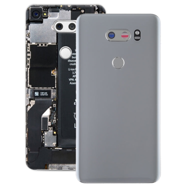 Battery Back Cover with Camera Lens & Fingerprint Sensor for LG V30 / VS996 / LS998U / H933 / LS998U / H930(Silver) - For LG by PMC TechLife | Online Shopping South Africa | PMC TechLife