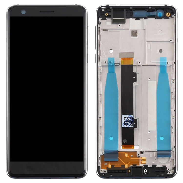 TFT LCD Screen for Nokia 3.1 TA-1049 TA-1057 TA-1063 TA-1070 Digitizer Full Assembly with Frame & Side Keys (Black) - free shipping - PMC TechLife - Order now!