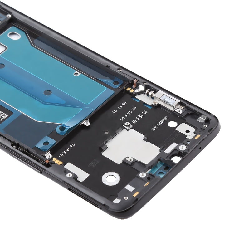 For OnePlus 6 Front Housing LCD Frame Bezel Plate with Side Keys (Frosted Black) - Frame Bezel Plate by PMC TechLife | Online Shopping South Africa | PMC TechLife