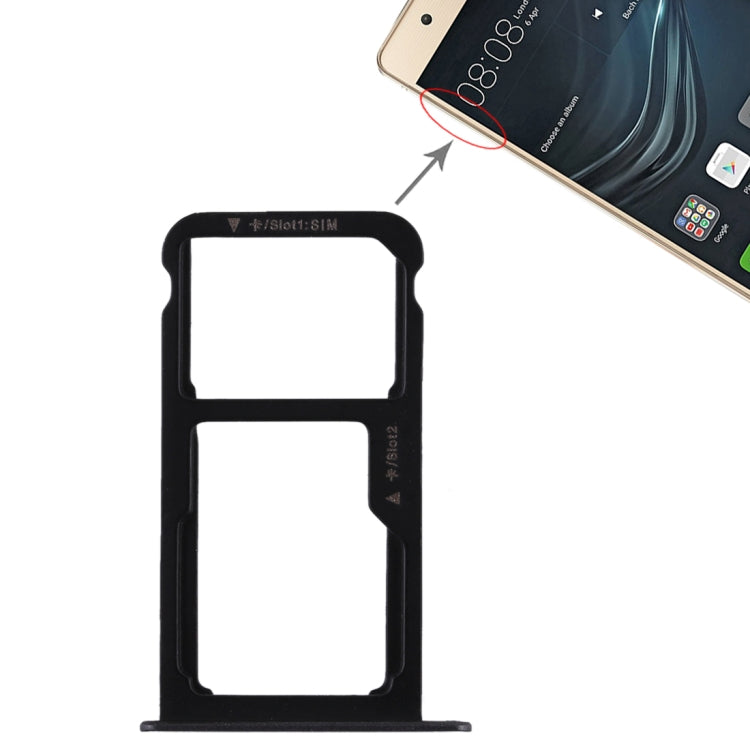 SIM Card Tray + SIM Card Tray / Micro SD Card for Huawei P9 Lite(Black) - free shipping - PMC TechLife - Order now!